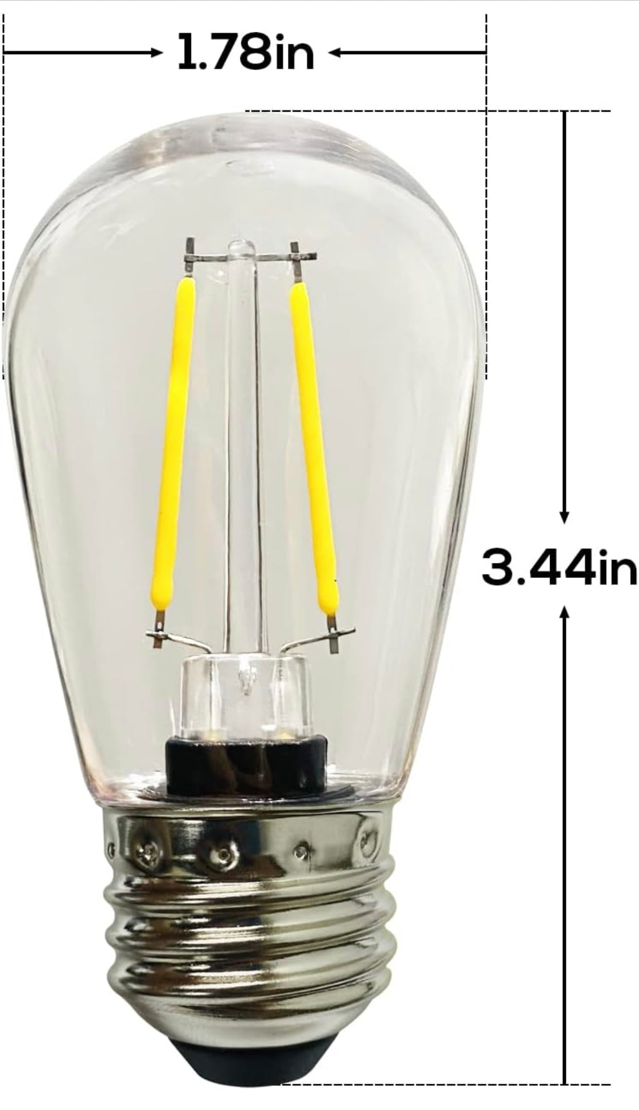 15 Pack - Lighteme Replacement Bulb PRO LED Energy Efficient 2 Watt Warm White 2500K Dimmable Bulb - E26 Base