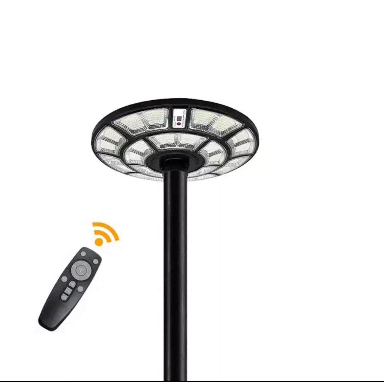 Lighteme 2500W Solar Outdoor Light UFO Garden Pole And Wall Street Lights For Home, Yard, Farmhouses with Remote