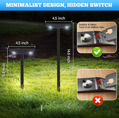 Lighteme Solar Moderne Wegeleuchten, 6er-Pack -15 Lumen 