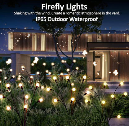 4 Pack - Lighteme Solar Powered Light FireFly Upgraded 8 LED-Warm White