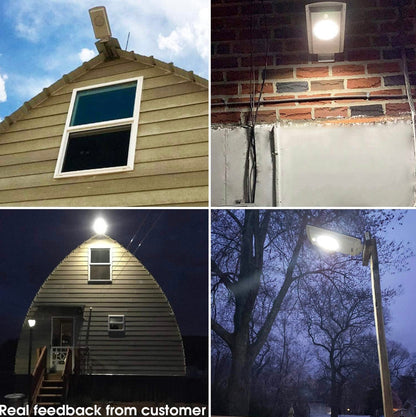 Lampadaires solaires d'extérieur Lighteme, éclairage solaire blanc froid/blanc chaud, détecteur de mouvement, 1 300 lm, étanchéité IP65, variateur d'intensité, télécommande