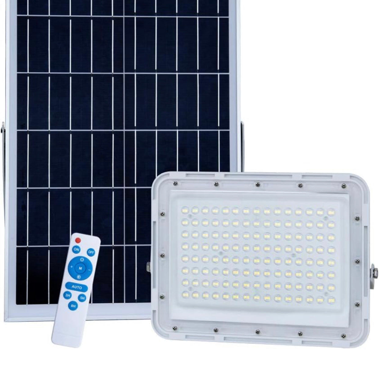 Lighteme 300W LED Solar Flood Lights,24000LM Street Flood Light Waterproof with Remote Control