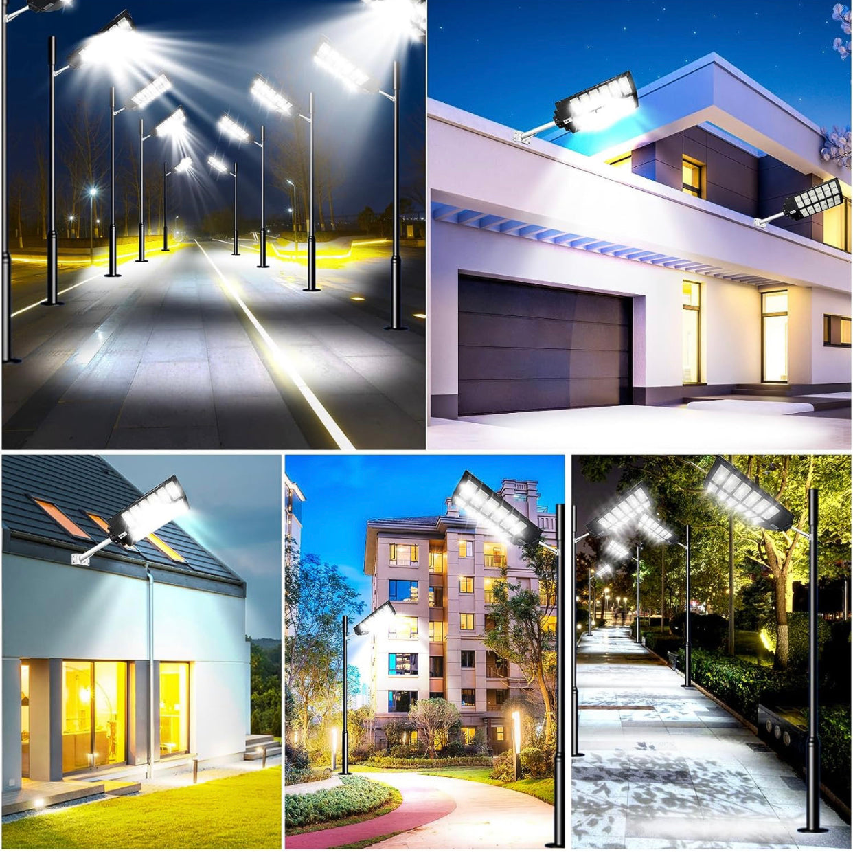 Lighteme 1800 W LED-Straßenlaterne für den Außenbereich – [Warmweiß] 3000 K Solar-Straßenlaternen, Dämmerung bis Morgengrauen, Bewegungssensor mit Fernbedienung 