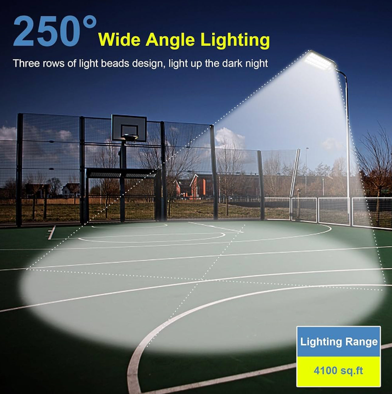 Lighteme 3000W Solar Street Light, 180000 Lumens Dusk to Dawn Street Lights Solar Powered Motion Sensor