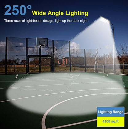 Lighteme 3000W Solar Street Light, 180000 Lumens Dusk to Dawn Street Lights Solar Powered Motion Sensor