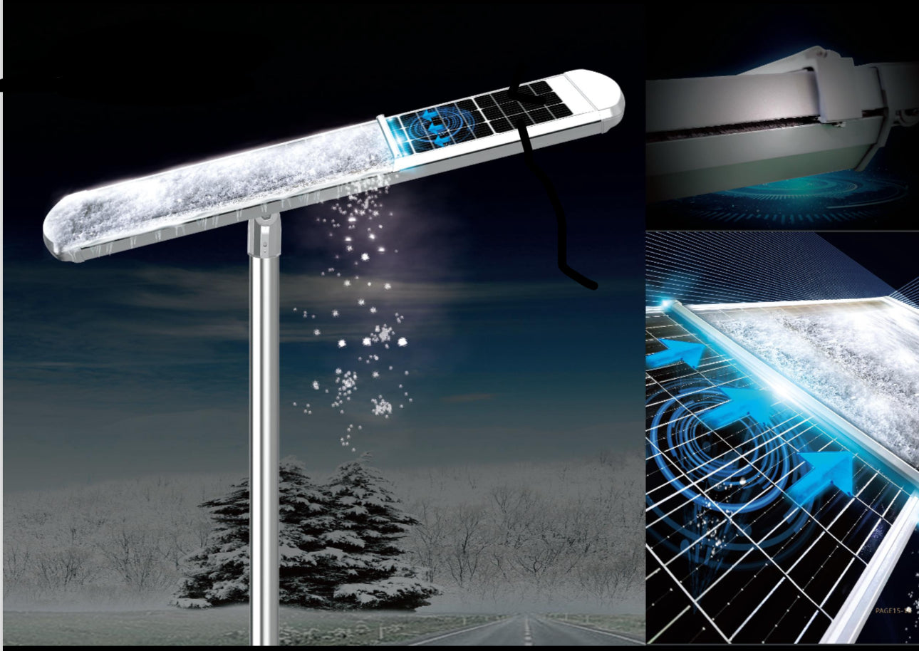 Lighteme 2400w Self Cleaning Solar Street Light Diecast Aluminum