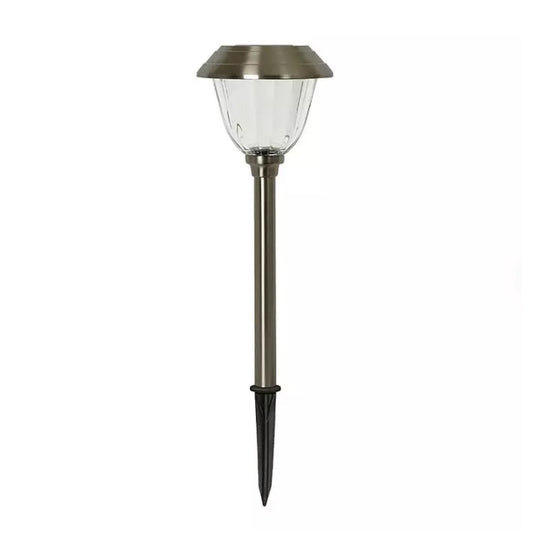 Lighteme 10-Pack Solar Pathway LED Lights Outdoor-Stainless Steel 15 Lumen ( Silver )