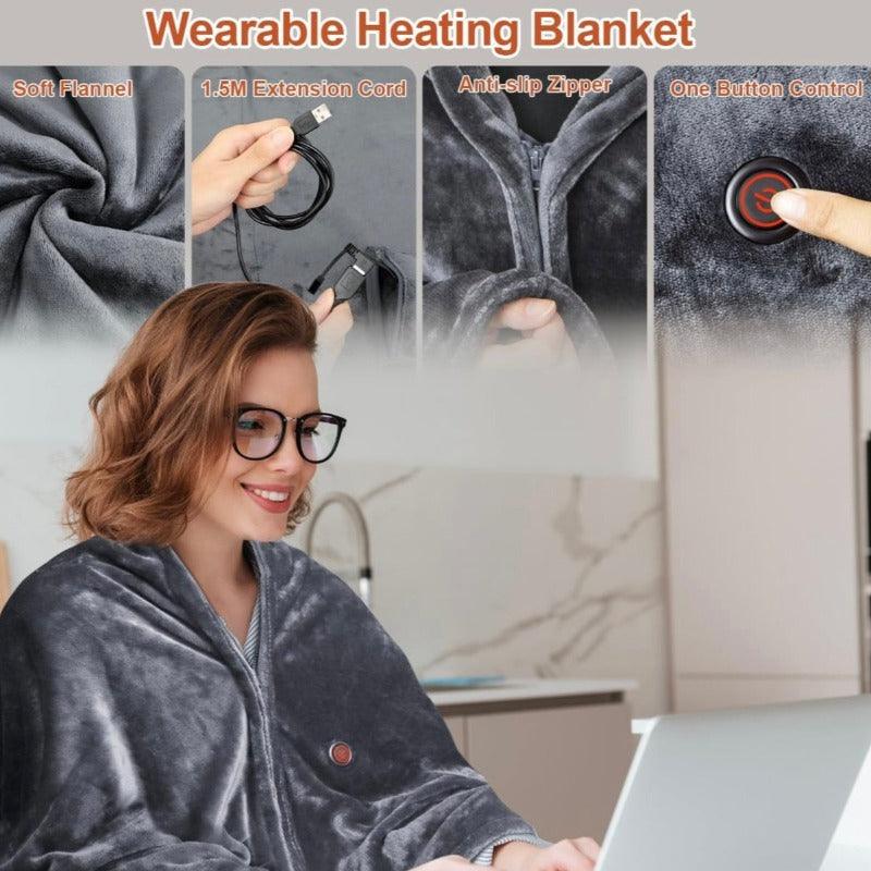 Couverture chauffante écharpe Lighteme avec chargement USB