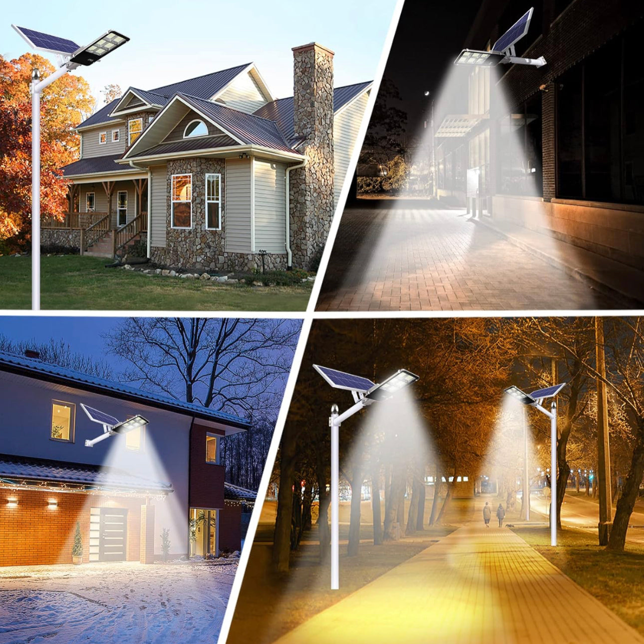Lighteme 400W Solar Street Lights Outdoor, Dusk to Dawn Solar Led Outdoor Light with Remote Control, 6500K Daylight White
