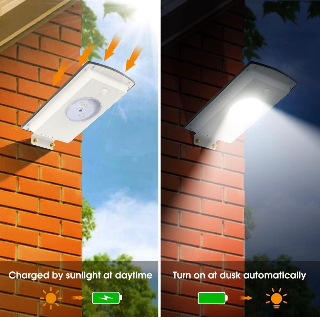 Lampadaires solaires d'extérieur Lighteme, éclairage solaire blanc froid/blanc chaud, détecteur de mouvement, 1 300 lm, étanchéité IP65, variateur d'intensité, télécommande