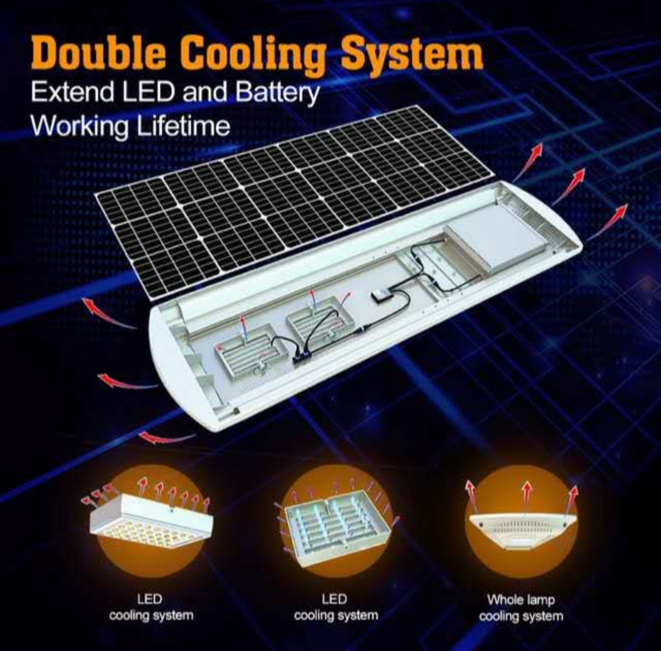 Lighteme 2400w Self Cleaning Solar Street Light Diecast Aluminum
