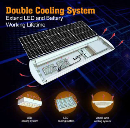 Lighteme 2400w Self Cleaning Solar Street Light Diecast Aluminum