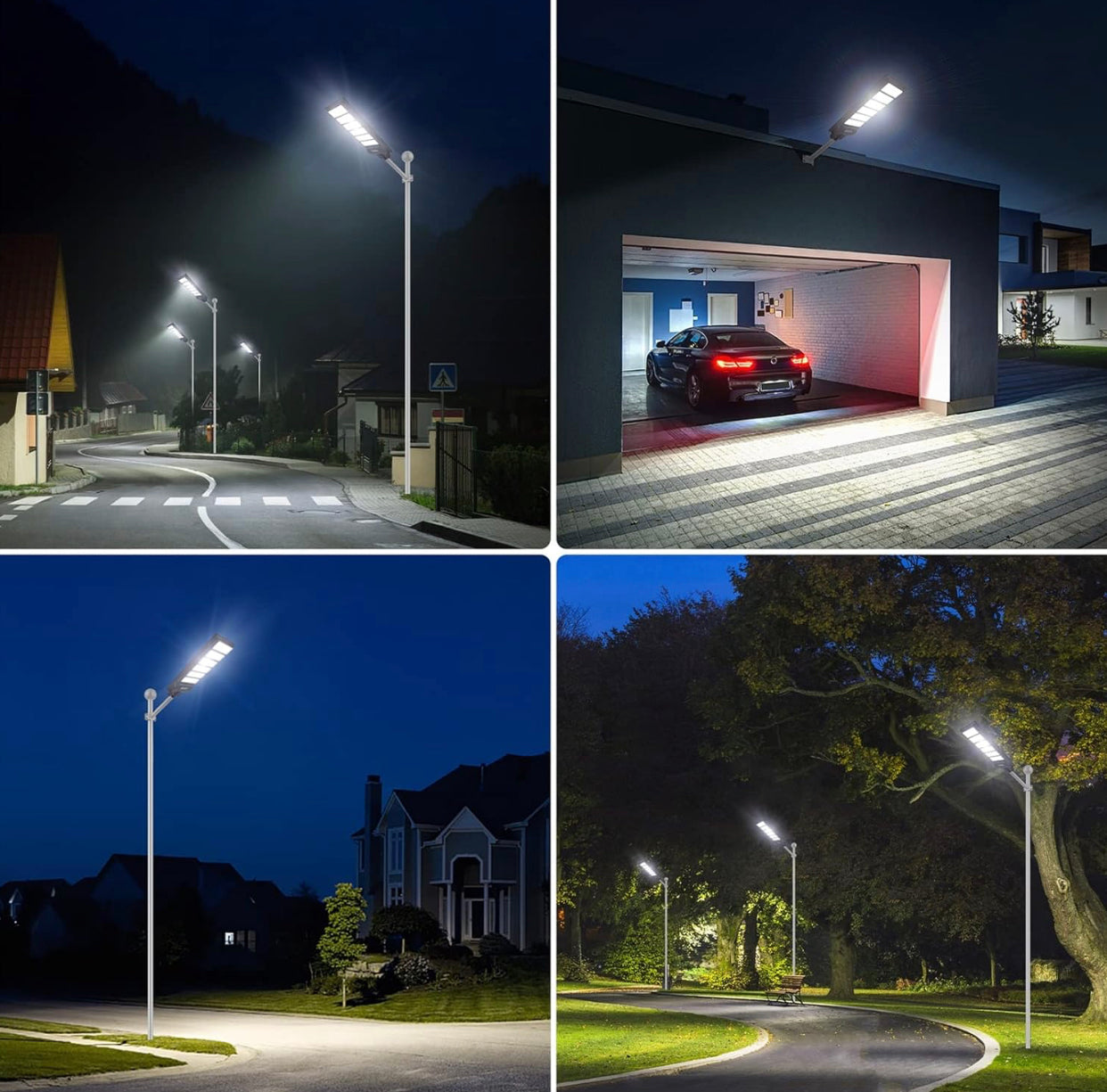 Lighteme 1000W Solar Street Light Motion Sensor, 80000LM IP65 Waterproof with Remote Control