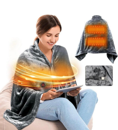 Couverture chauffante écharpe Lighteme avec chargement USB