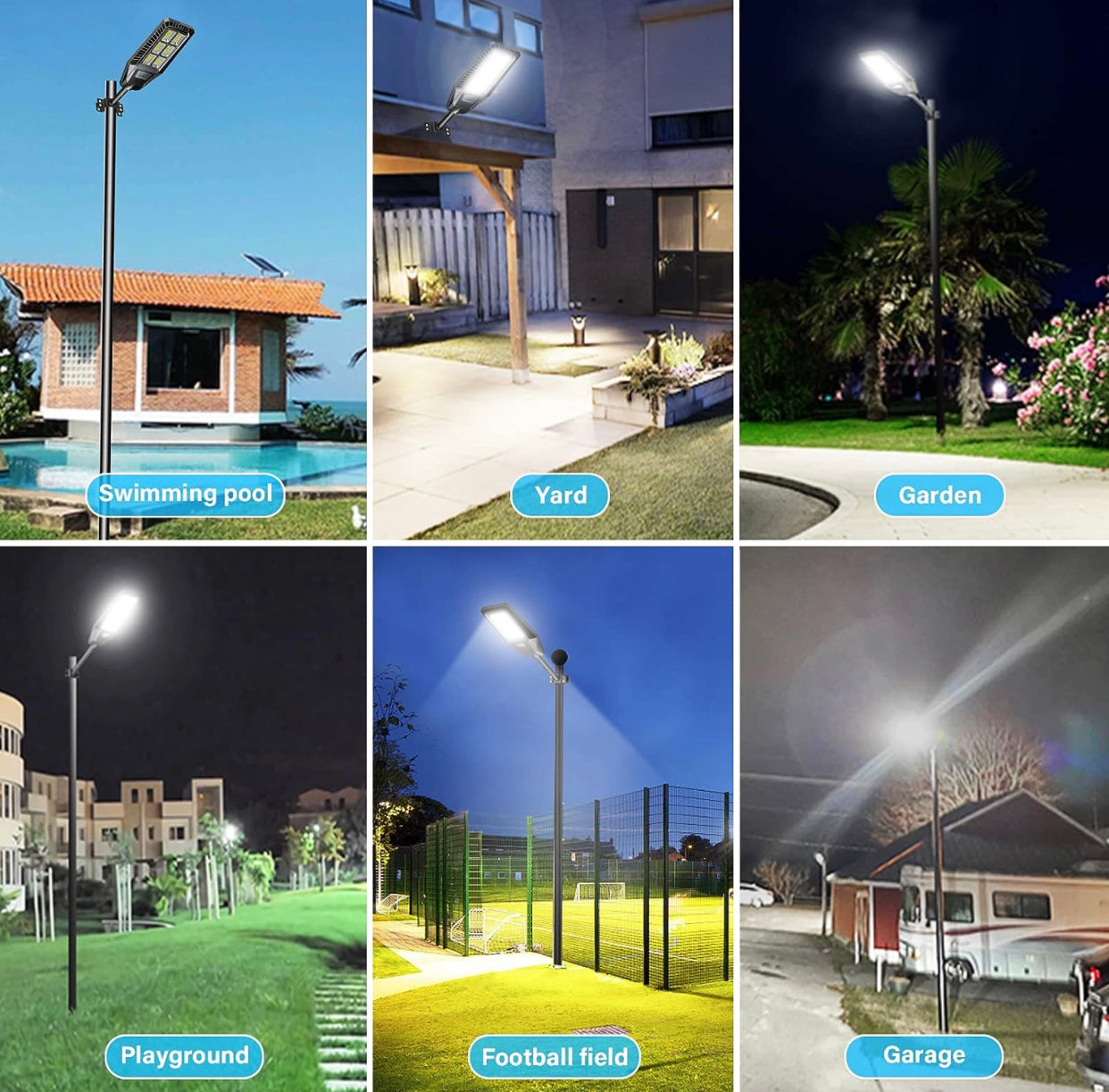 Lighteme 300W Solar Street Light 30000LM LED Outdoor Waterproof Dusk to Dawn for Yard Lighting IP66 6000K with Bracket and Remote Control