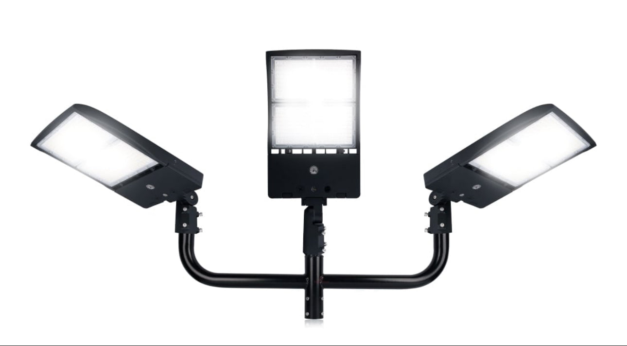 Lighteme 320W LED Parking Lot Light Hard Wired 48,000LM, Hot Wire UL Listed Industrial Grade LED Shoebox Parking Pole Light 5000K IP65 Waterproof