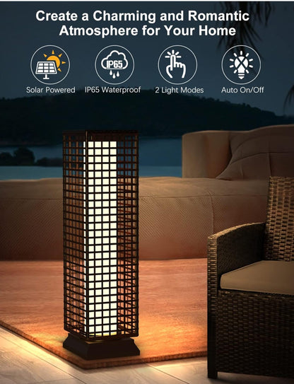 Lighteme 28’ Outdoor Solar Floor Lamp with 2 Lighting Modes