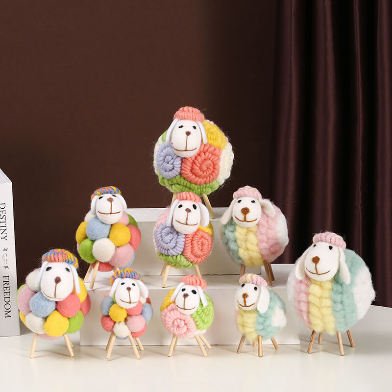 Décorations de moutons en peluche amusantes Lighteme
