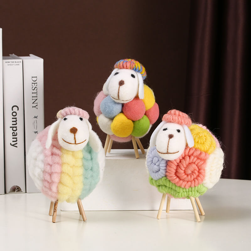 Décorations de moutons en peluche amusantes Lighteme