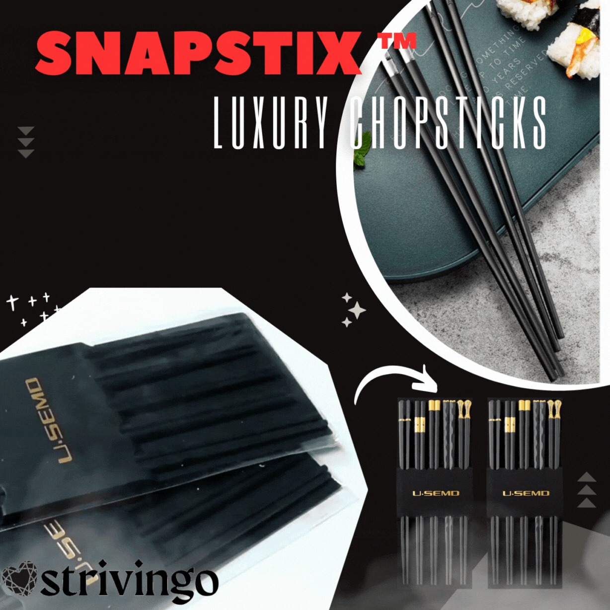 Lighteme Luxus-Essstäbchen | 5er-Set
