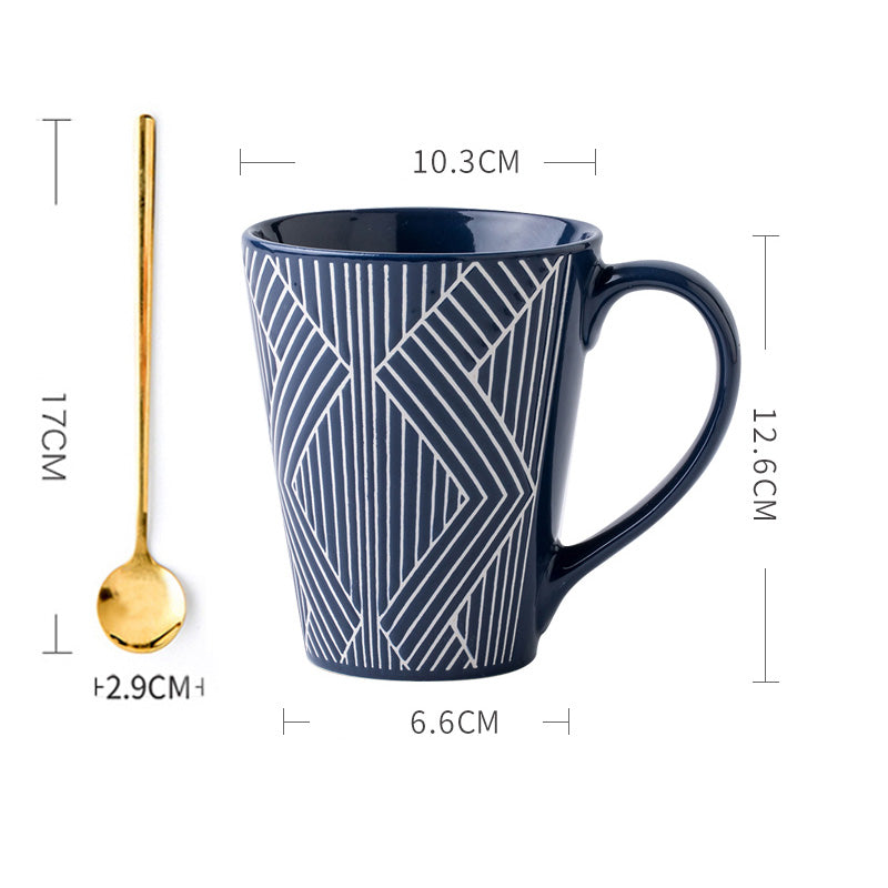 Tasse en céramique à imprimé géométrique Lighteme