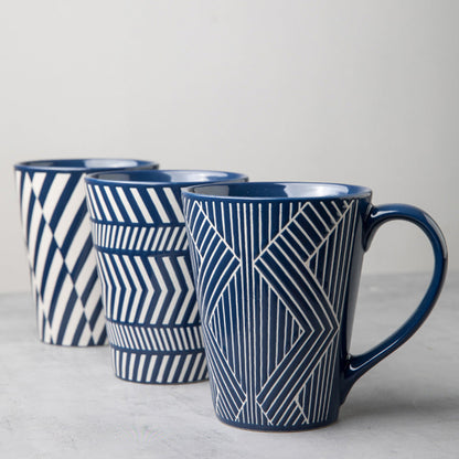Tasse en céramique à imprimé géométrique Lighteme