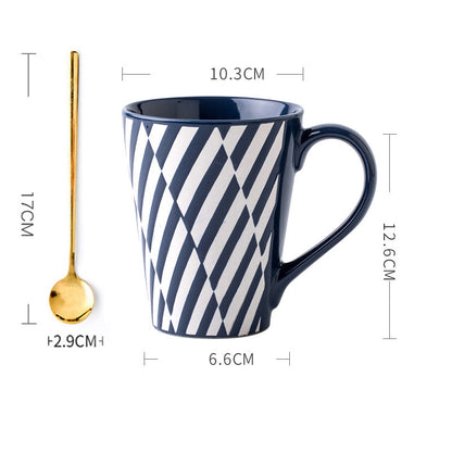 Tasse en céramique à imprimé géométrique Lighteme