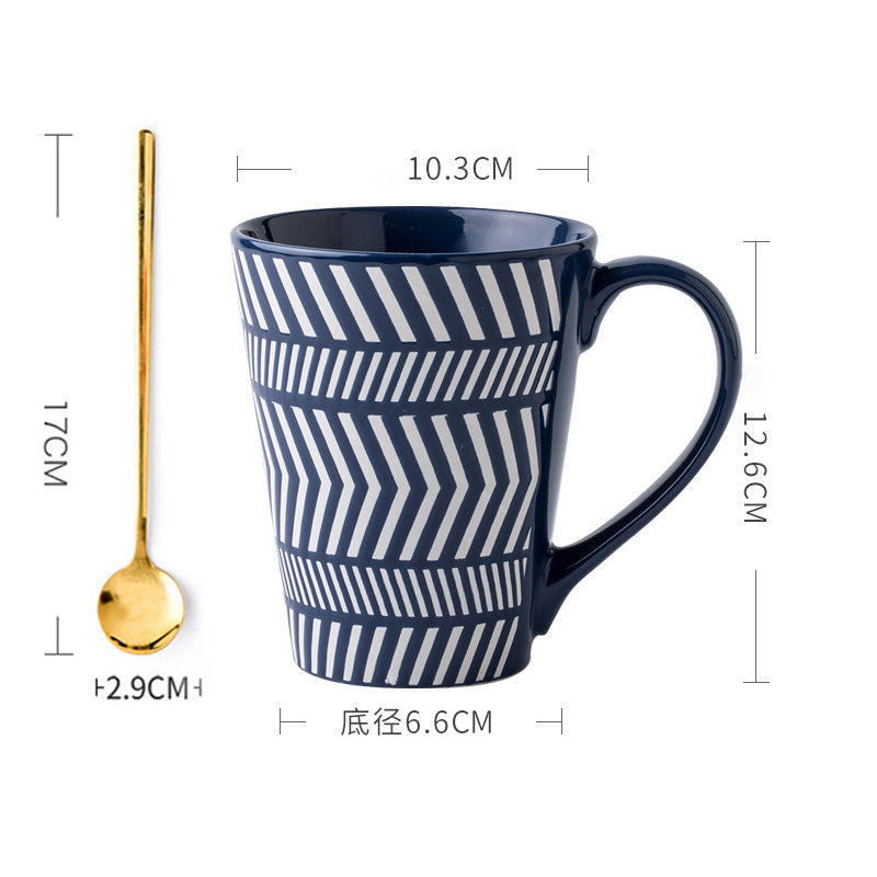 Tasse en céramique à imprimé géométrique Lighteme