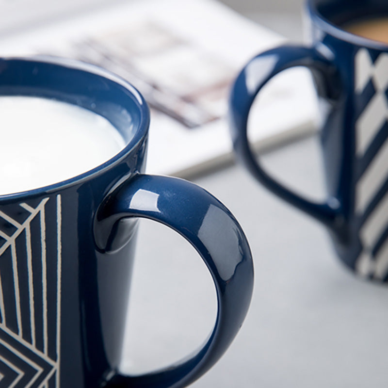 Tasse en céramique à imprimé géométrique Lighteme