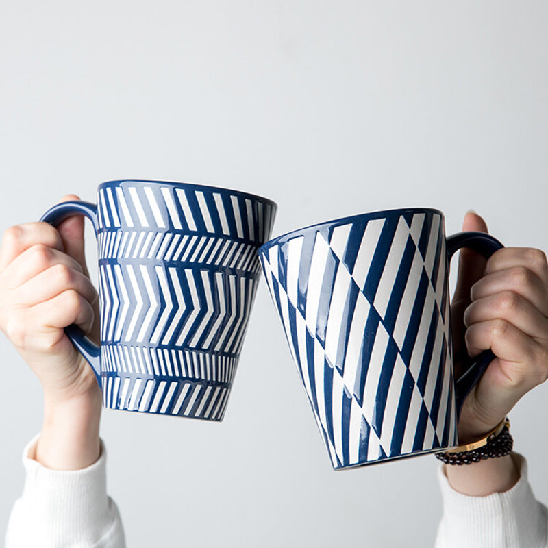 Tasse en céramique à imprimé géométrique Lighteme