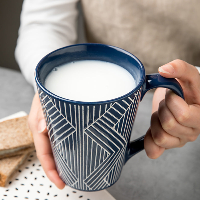 Tasse en céramique à imprimé géométrique Lighteme