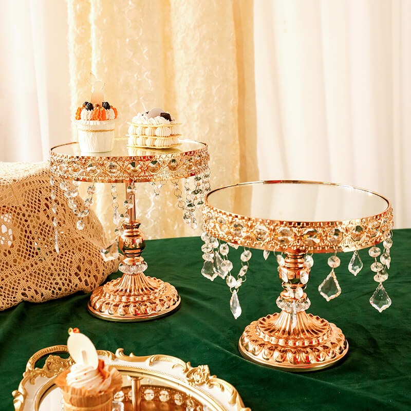 Lighteme Gilt Crystal Dessert Stand
