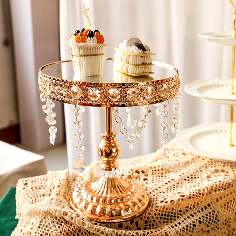 Lighteme Gilt Crystal Dessert Stand