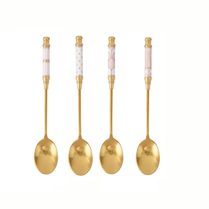 Lighteme Glorious Ceramic Handle Dessert Spoon & Fork