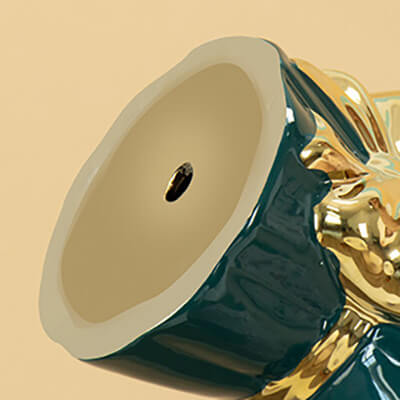 Lighteme Gold Edge Bow Ceramic Vase