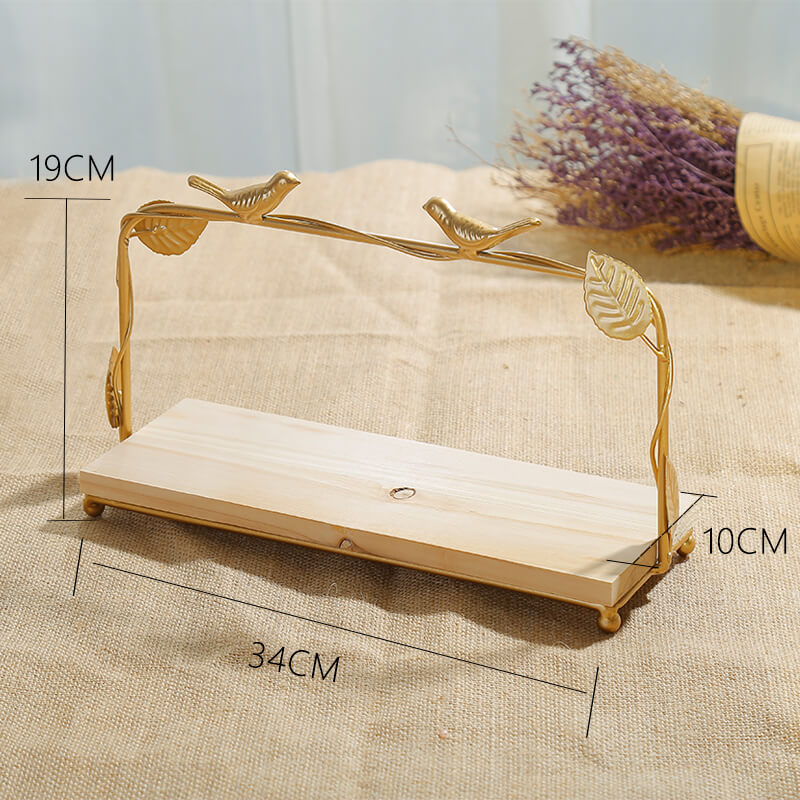 Lighteme Golden Bird & Leaf Dessert Stand