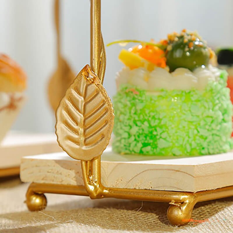 Lighteme Golden Bird & Leaf Dessert Stand