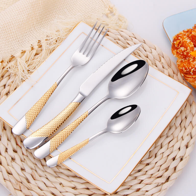 Lighteme Light Luxury Gold Tableware 4pcs Set