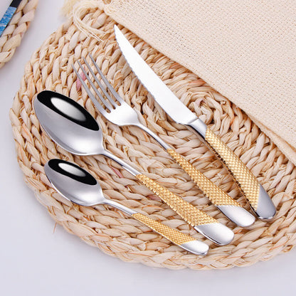 Lighteme Light Luxury Gold Tableware 4pcs Set