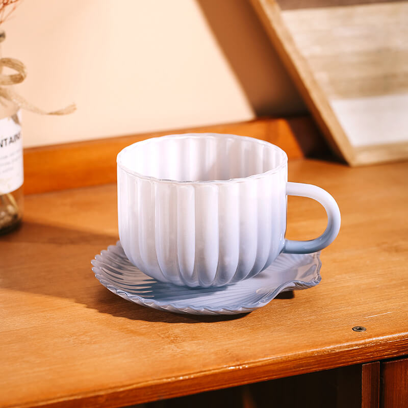 Lighteme Gradient Glass Cup and Saucer