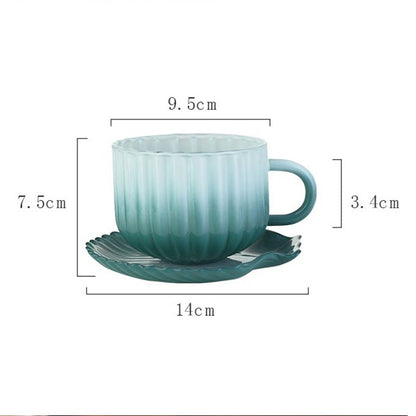 Lighteme Gradient Glass Cup and Saucer