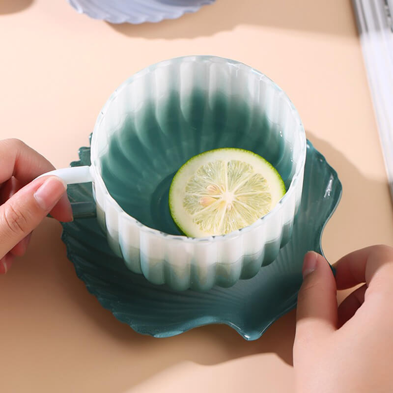Lighteme Gradient Glass Cup and Saucer