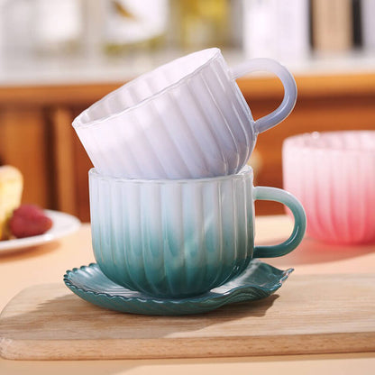 Lighteme Gradient Glass Cup and Saucer