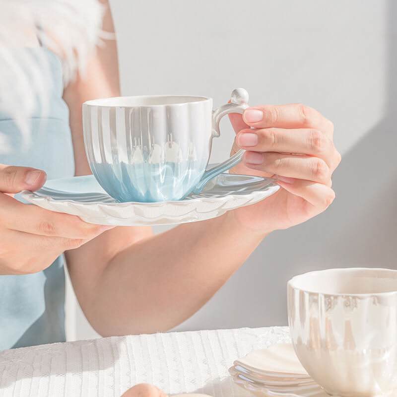 Tasse et soucoupe Lighteme Gradient Pearl Shell