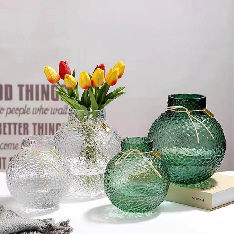 Lighteme Green Ice Pattern Ball Vase