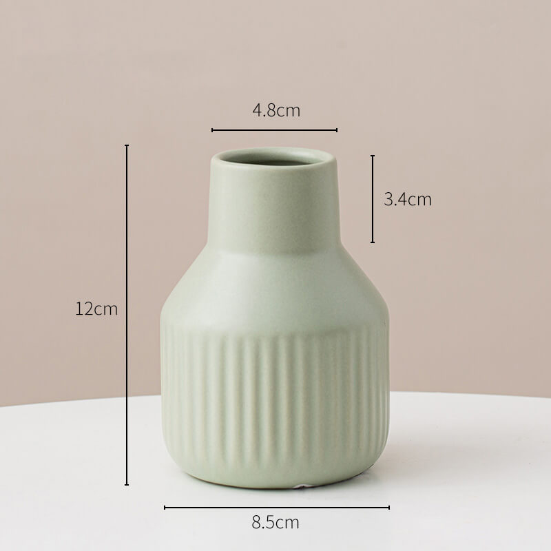 Lighteme Simple Striped Ceramic Vase