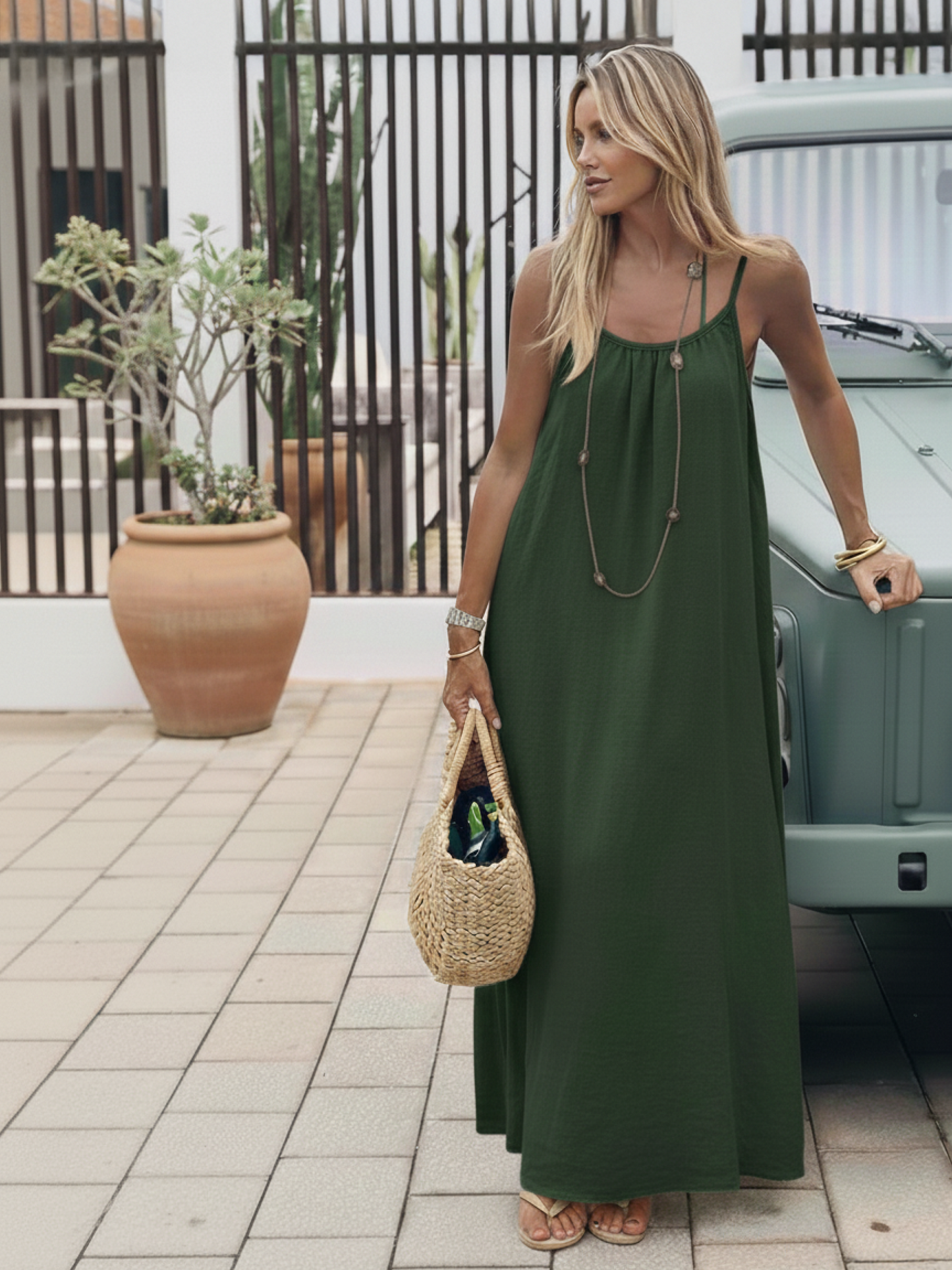 Loose Fit Spaghetti Strap Dress