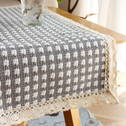 Lighteme Grid Macrame Cotton Table Runner