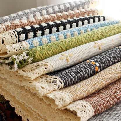 Lighteme Grid Macrame Cotton Table Runner