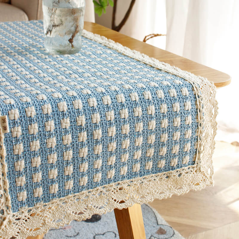 Lighteme Grid Macrame Cotton Table Runner